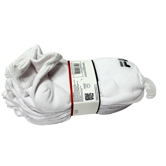 Fila White Ankle Socks, Women's Quater Socks, 10 Pairs Shoe Size 4-10, Brand New - Picture 4 of 5